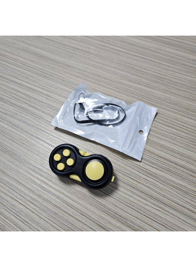 HAOSHICS Stress Relief Handle Fidget Toy – Creative Plastic Hand Grip Toy for Anxiety, Focus and Relaxation (Yellow) - Image 2